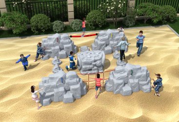 必一运动儿童攀爬墙攀岩石钻