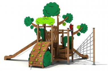 必一运动游乐木质定制树形组